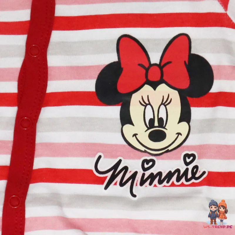 Disney Minnie Maus Baby Kleinkind Strampler Einteiler - WS-Trend.de Gr. 62 - 92 Rot Rosa
