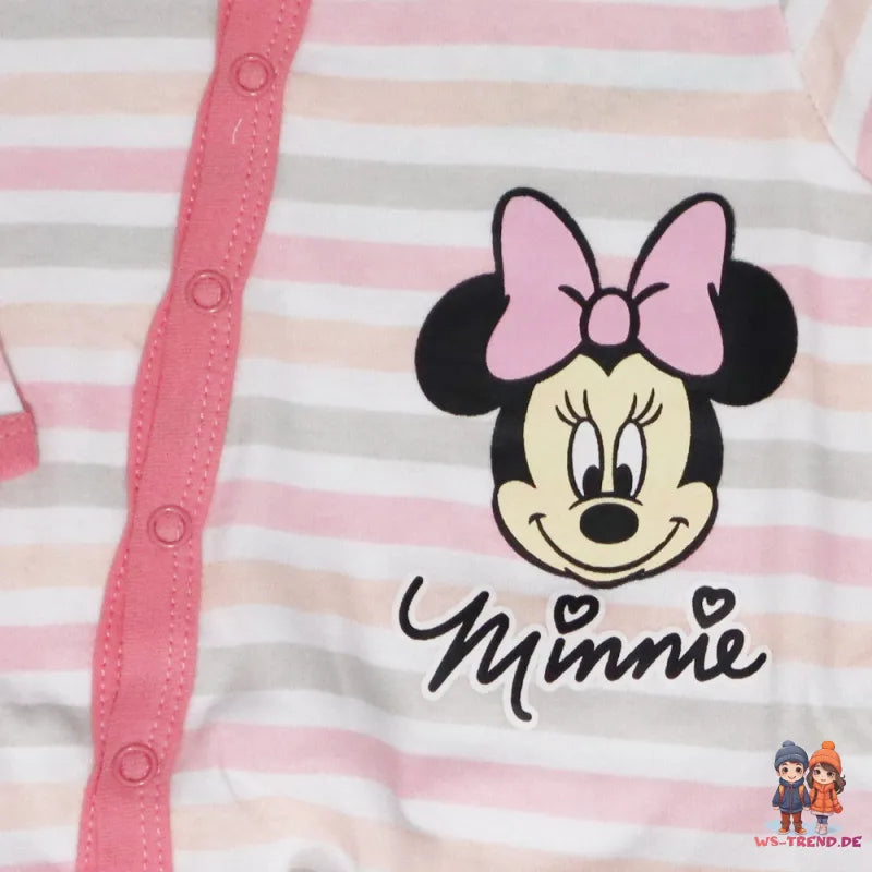 Disney Minnie Maus Baby Kleinkind Strampler Einteiler - WS-Trend.de Gr. 62 - 92 Rot Rosa