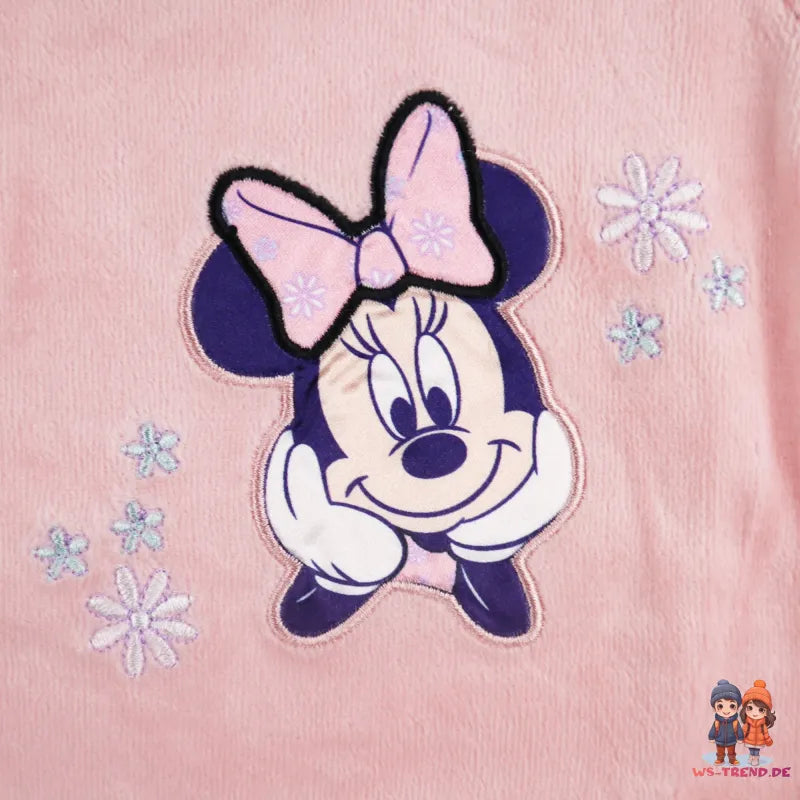Disney Minnie Maus Baby Kleinkind Strampler Einteiler Velour - WS-Trend.de Gr. 62 - 92 Rosa