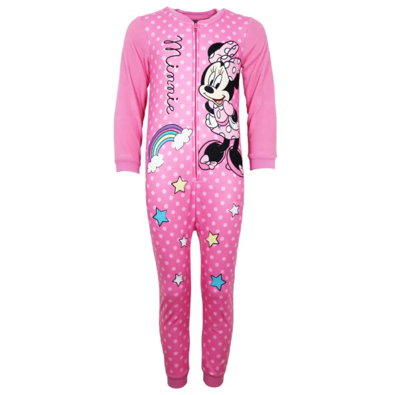 Disney Minnie Maus Kinder Fleece Einteiler Schlafanzug Pyjama - WS-Trend.de Nachtwäsche 92-128