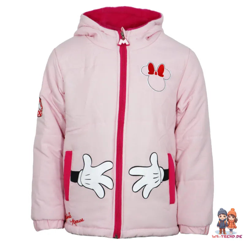 Disney Minnie Maus Kinder Winterjacke Jacke Kapuze Mädchen - WS-Trend.de Gr. 98-128