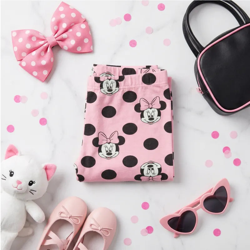 Disney Minnie Maus Mädchen Kinder Leggings Hose - WS-Trend.de lang - Schwarz 104 bis 134