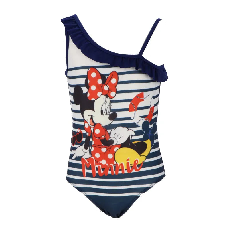 Disney Minnie Maus Streifen Kinder Badeanzug - WS-Trend.de Stripes Mädchen Bademode 98-128