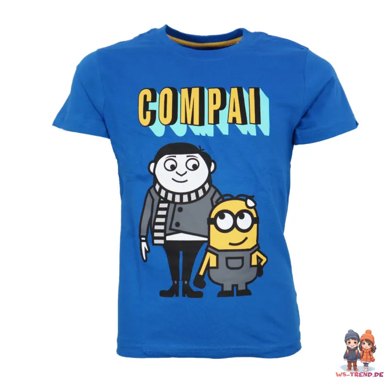 Die Minions Gru Kinder Jungen Pyjama Schlafanzug Baumwolle - WS-Trend.de 104-134 Blau Weiß