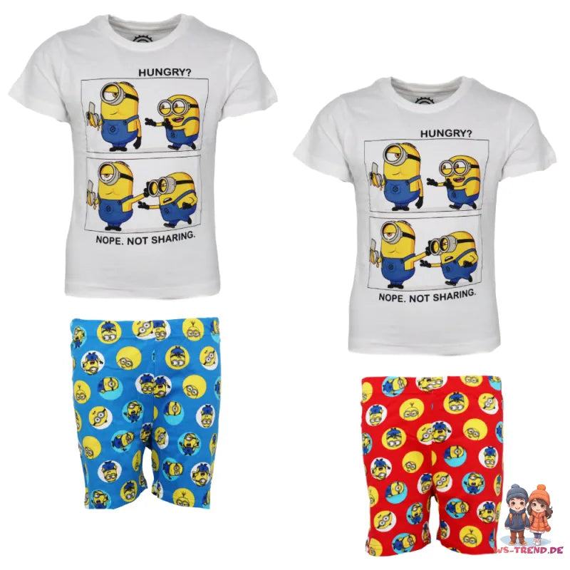 Die Minions Kinder Jungen Pyjama Schlafanzug Baumwolle - WS-Trend.de Gru 104-134