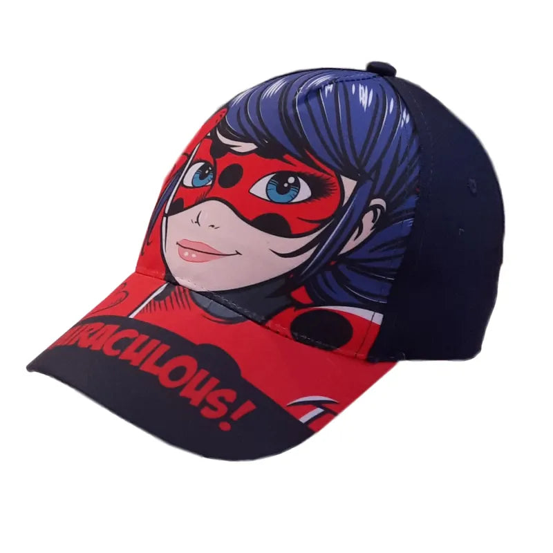 Miraculous - Ladybug Kinder Baseball Kappe Basecap Schwarz - WS-Trend.de - Unisex 52 54 cm