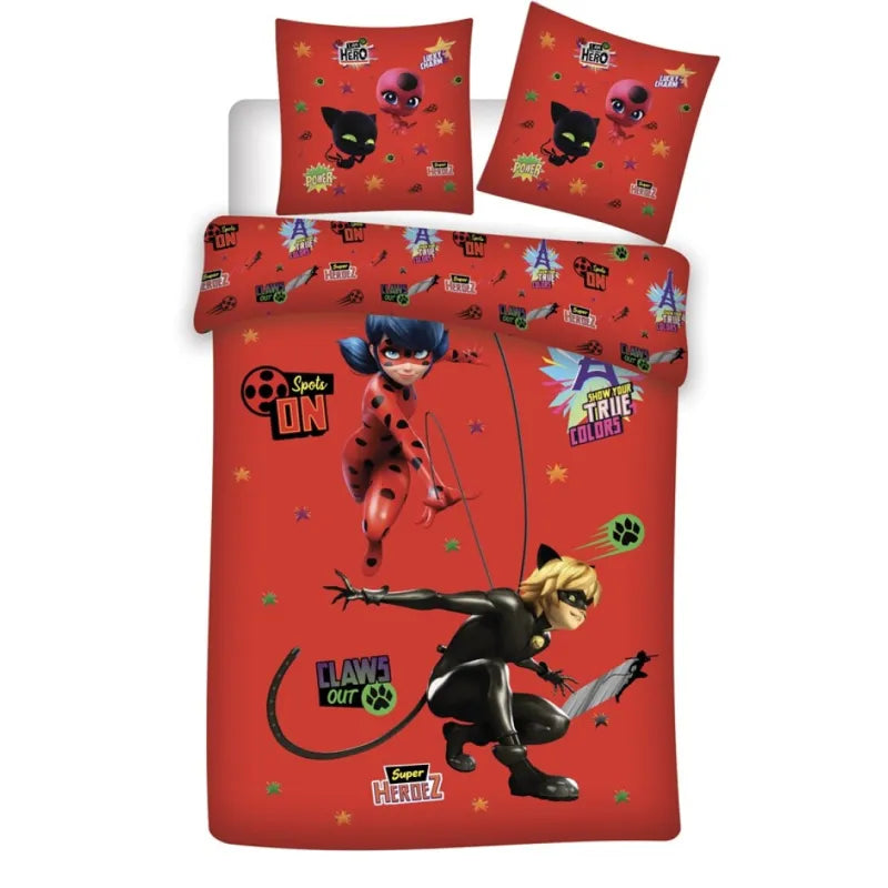 Miraculous Ladybug Kinder Bettwäsche Set WS Trend.de Marinette Mikrofaser Kinderbettwäsche 135 140x200 63x63 cm