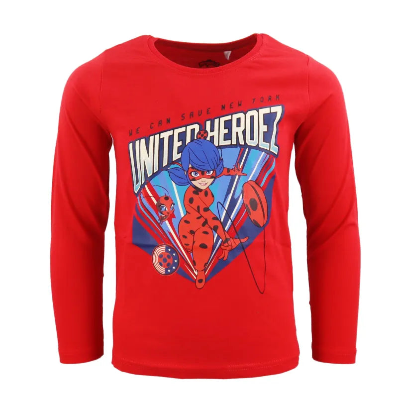 Miraculous Ladybug Tikki Langarmshirt - WS-Trend.de United Heroez Mädchen Kinder Langarm Shirt - 116-146