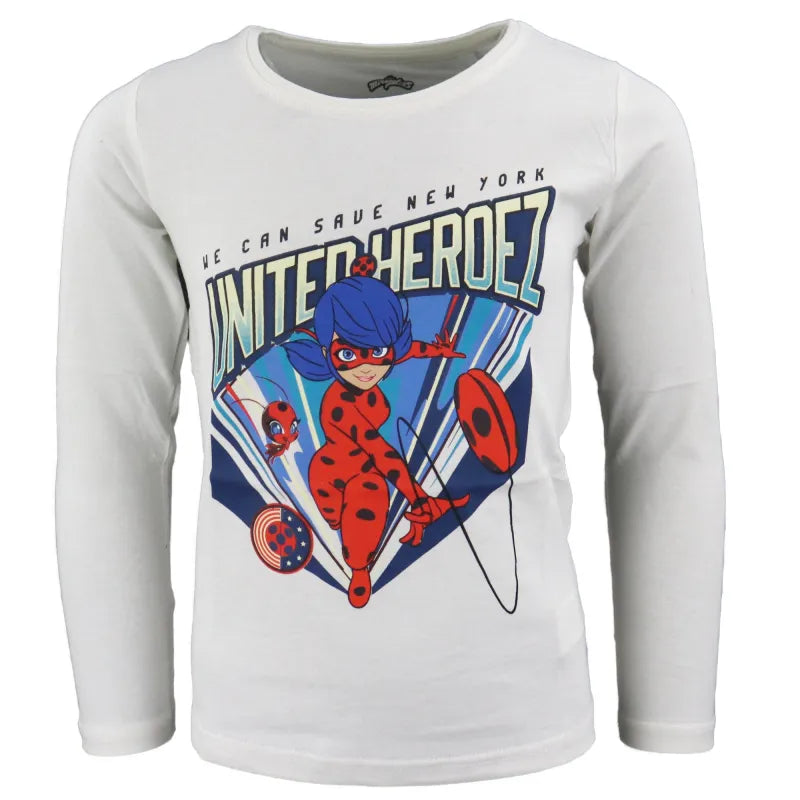 Miraculous Ladybug Tikki Langarmshirt - WS-Trend.de United Heroez Mädchen Kinder Langarm Shirt - 116-146