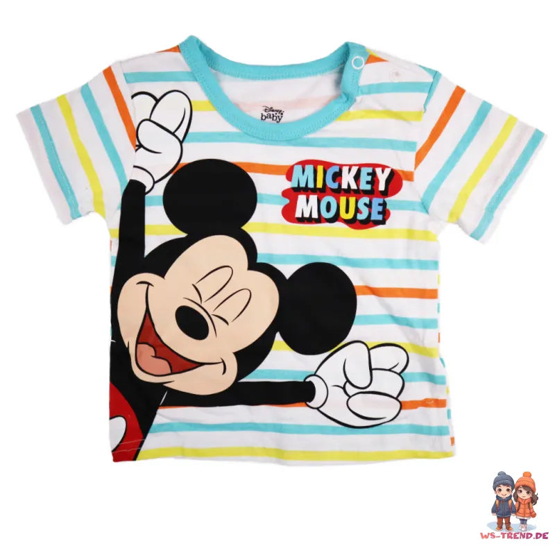Disney Mickey Maus Baby Kurzarm Shirt und Shorts - WS-Trend.de kurzarm T-Shirt Gr. 62-86 für Jungen