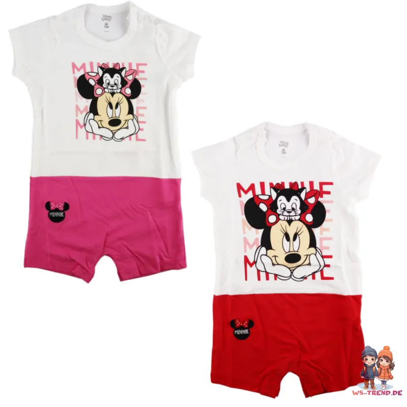 Disney Minnie Maus Baby Kurzarm Body Strampler - WS-Trend.de Einteiler 62 bis 92 Mädchen