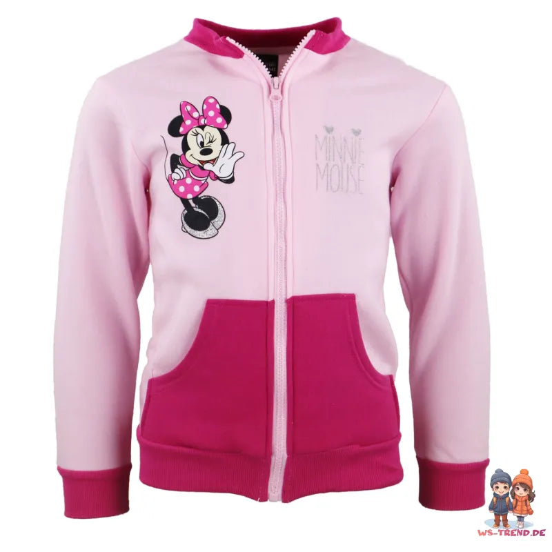 Disney Minnie Maus Kinder Mädchen Sport Jogginganzug - WS-Trend.de Sportanzug Trainingsanzug Hose Pullover 92-128
