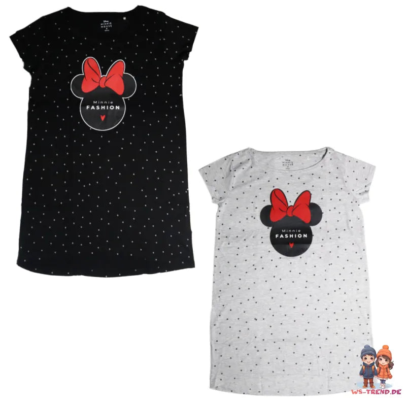Disney Minnie Maus Damen kurzarm Schlafshirt Nachthemd - WS-Trend.de XS-XL