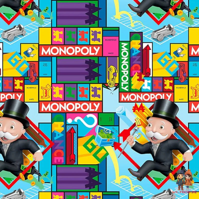 Monopoly Boss Bettwäsche 2tlg Set 135x200 80x80 cm 100% Baumwolle - WS-Trend.de