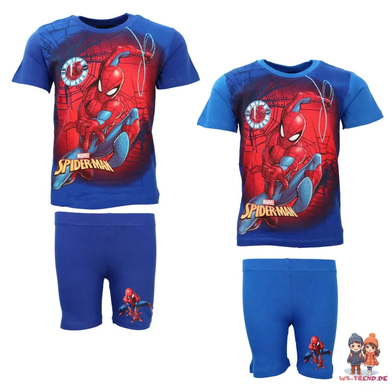 Marvel Spiderman Sommerset Shorts plus T-Shirt - WS-Trend.de Gr. 98 bis 128 Baumwolle