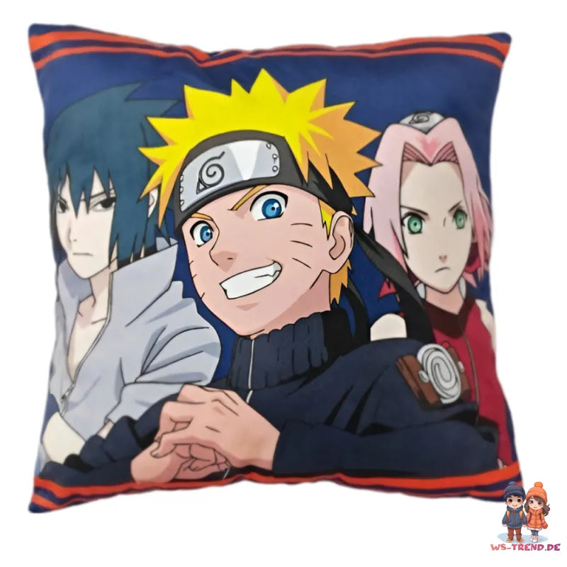 Anime Naruto Shipudden Sasuke Sakura Velours Kissen Dekokissen 40 x40 cm - WS-Trend.de