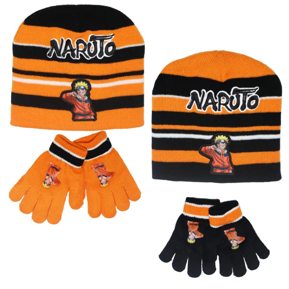 Anime Naruto Shippuden Jungen Wintermütze Mütze plus Handschuhe 54/56 – WS-Trend