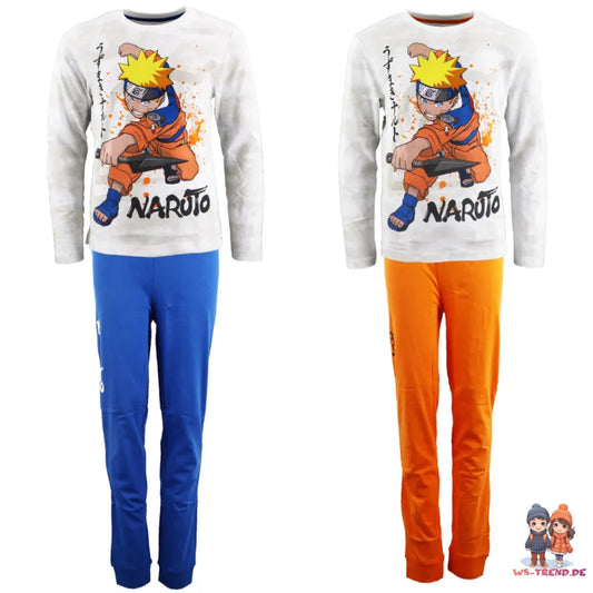 Anime Naruto Shippuden Kinder Schlafanzug Pyjama - WS-Trend.de Langarm 134-164 100% Baumwolle Jungen