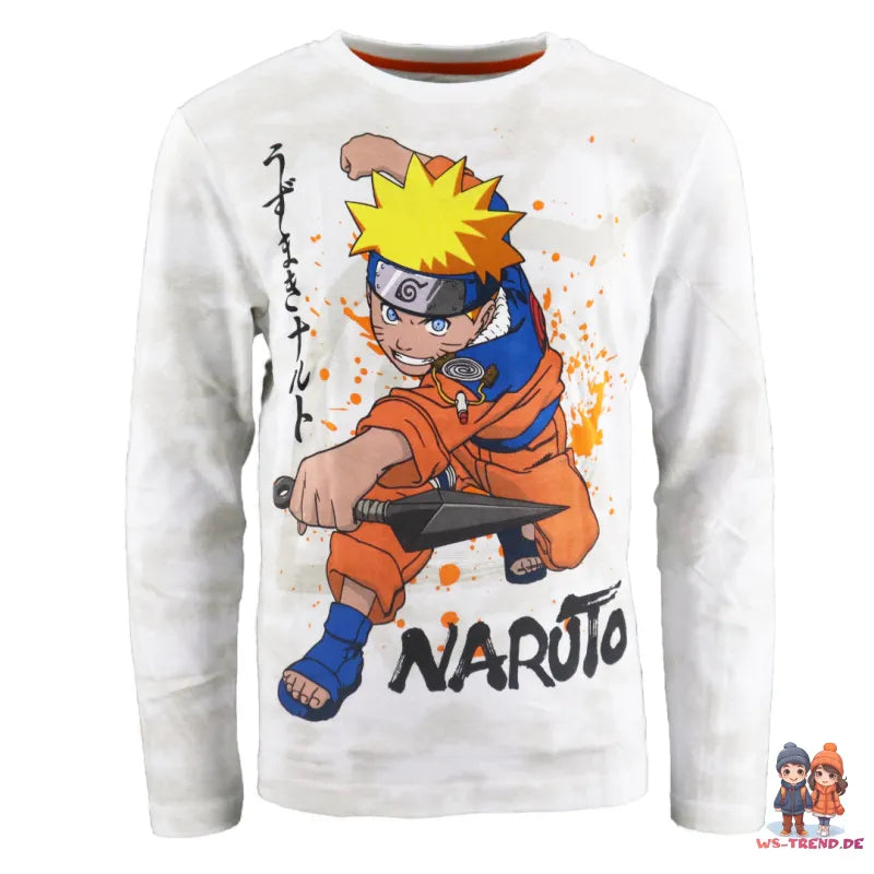 Anime Naruto Shippuden Kinder Schlafanzug Pyjama - WS-Trend.de Langarm 134-164 100% Baumwolle Jungen