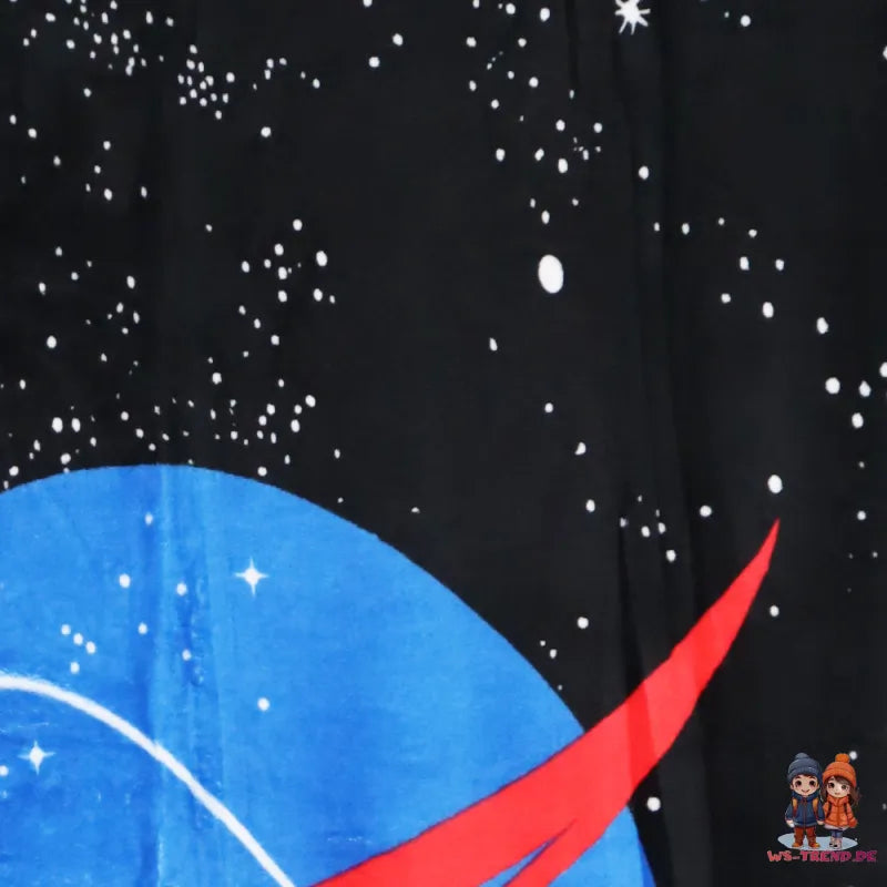 NASA Space Center Fleecedecke leichte Kuscheldecke 120x150 cm - WS-Trend.de