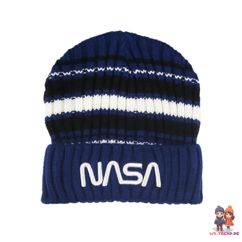 NASA Kinder Herbst Wintermütze plus Loop - WS-Trend.de Space Center - Winter Set Mütze Loopschal 54 56