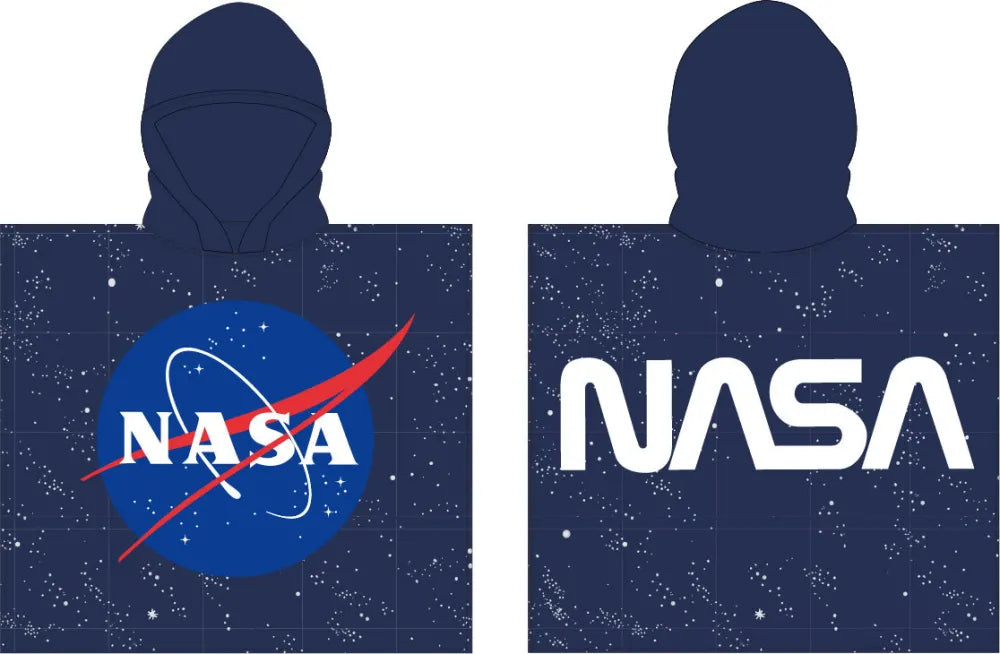 NASA Space Center Kinder Badeponcho WS Trend.de Mikrofaser Poncho Badetuch Strandtuch Duschtuch 55x110
