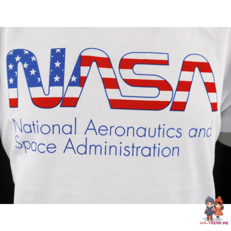 NASA Space Center Kinder Jungen T Shirt WS Trend.de 134 164 Baumwolle Schwarz Weiß
