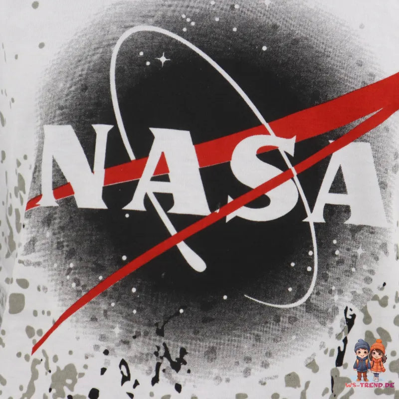 NASA Space Center Kinder Jungen T Shirt WS Trend.de 134 164 Baumwolle Blau Weiß