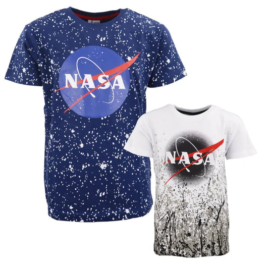 NASA Space Center Kinder Jungen T Shirt WS Trend.de 134 164 Baumwolle Blau Weiß