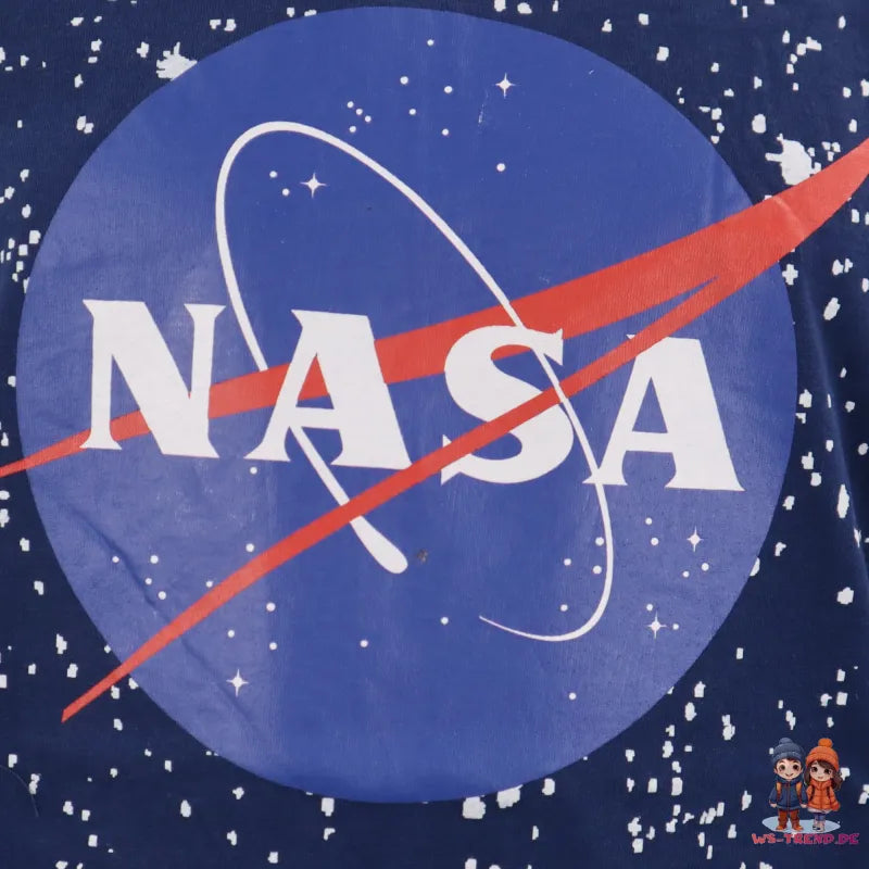NASA Space Center Kinder Jungen T Shirt WS Trend.de 134 164 Baumwolle Blau Weiß