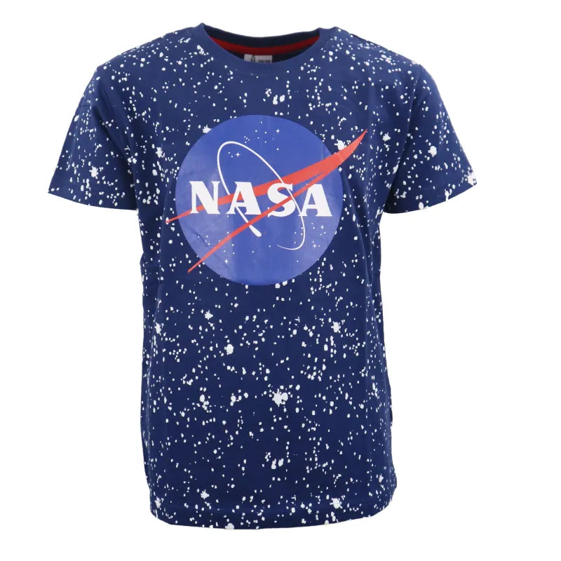 NASA Space Center Kinder Jungen T Shirt WS Trend.de 134 164 Baumwolle Blau Weiß