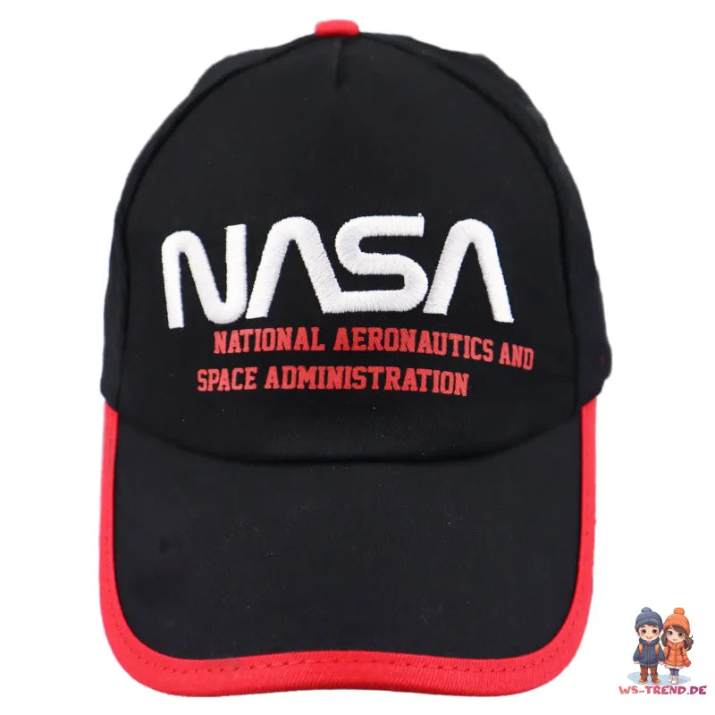NASA Space Herren Kinder Baseball Kappe Basecap WS Trend.de | für Jungen Schwarz 54 56
