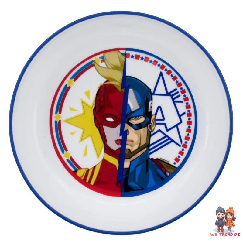Marvel Avengers Kinder antirutsch Geschirr-Set 3 teilig Becher Teller Schüssel - WS-Trend.de