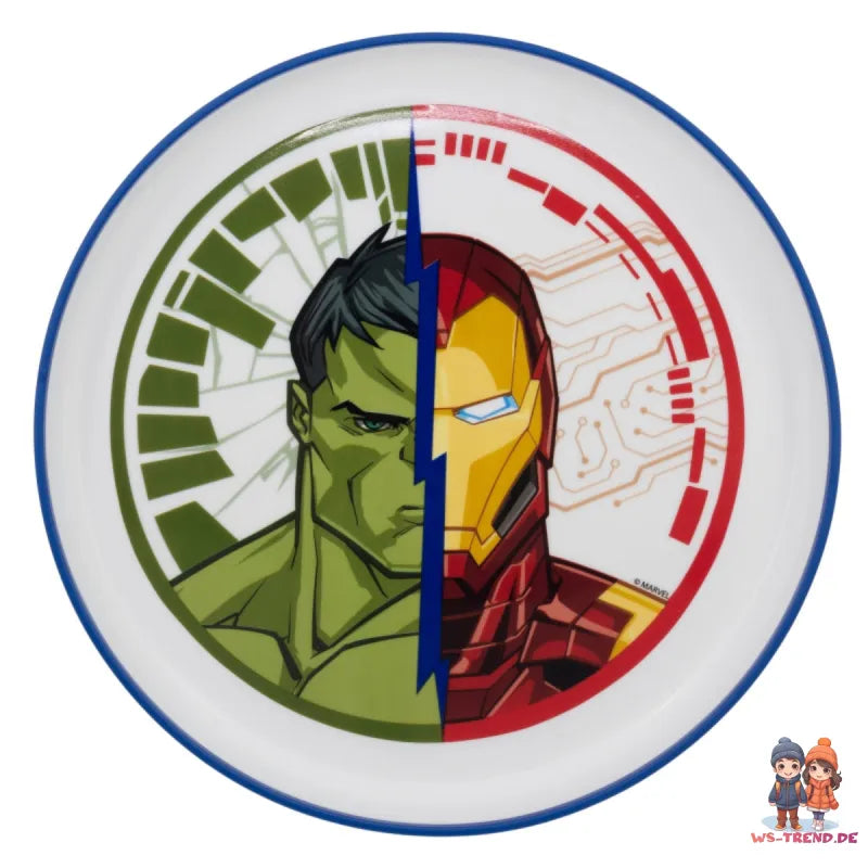 Marvel Avengers Kinder antirutsch Geschirr-Set 3 teilig Becher Teller Schüssel - WS-Trend.de