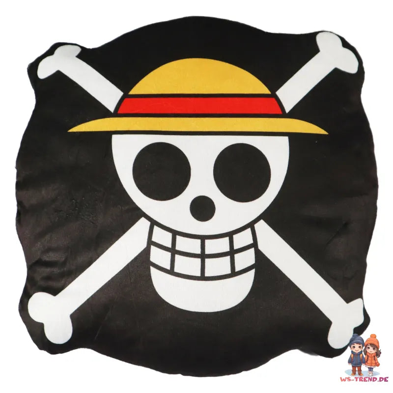 Anime One Piece Totenkopf mini Kissen Dekokissen 3D Cushion 30x30x7 cm - WS-Trend.de