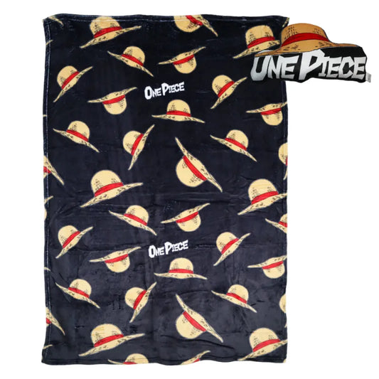 One Piece Luffy 2tlg Set Fleecedecke leichte Kuscheldecke 3D Kissen - WS-Trend.de