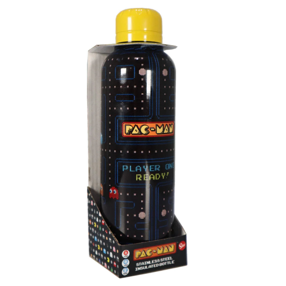 Pac-Man Gamer Thermoflasche Edelstahl Trinkflasche 515 ml - WS-Trend.de Wasserflasche