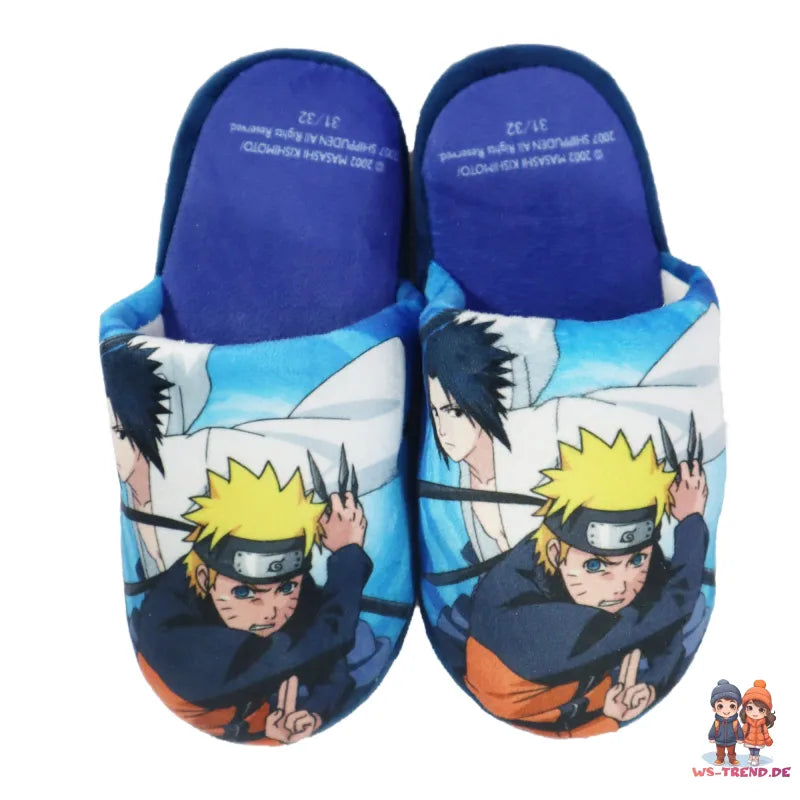 Naruto Shippuden Jungen Hausschuhe Slipper Schlüpfschuhe Pantoffeln - WS-Trend.de 29-41