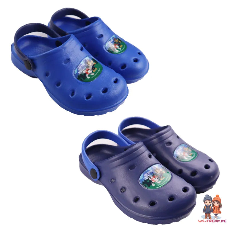 Paw Patrol Chase - Kinder Clogs Badeschuhe - WS-Trend.de Jungen - Latschen Hausschuhe Marshall