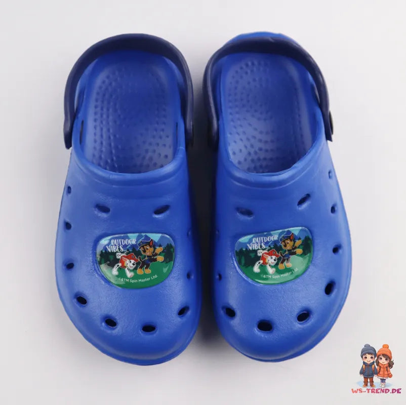 Paw Patrol Chase - Kinder Clogs Badeschuhe - WS-Trend.de Jungen - Latschen Hausschuhe Marshall