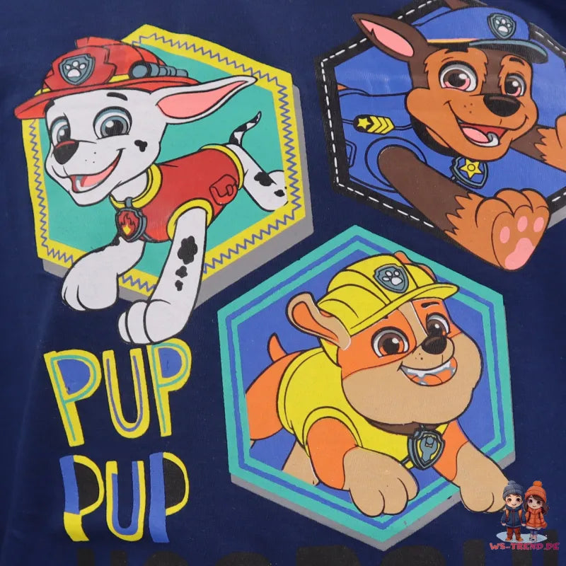 Paw Patrol Chase Marshall Rubble Kinder langarm Shirt - WS-Trend.de Jungen Langarmshirt 98-128 Baumwolle
