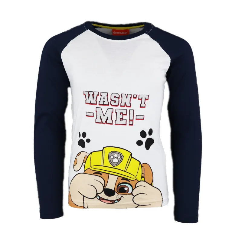 Paw Patrol Chase Marshall Rubble Kinder langarm Shirt - WS-Trend.de Jungen Langarmshirt 98-128 Baumwolle