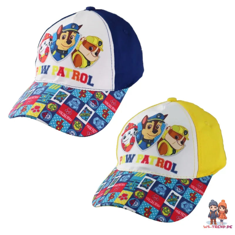 Paw Patrol Chase Rubble Marshall Kinder Baseball Kappe - WS-Trend.de Baby Basecap Mütze Hut Jungen Gr. 52-54