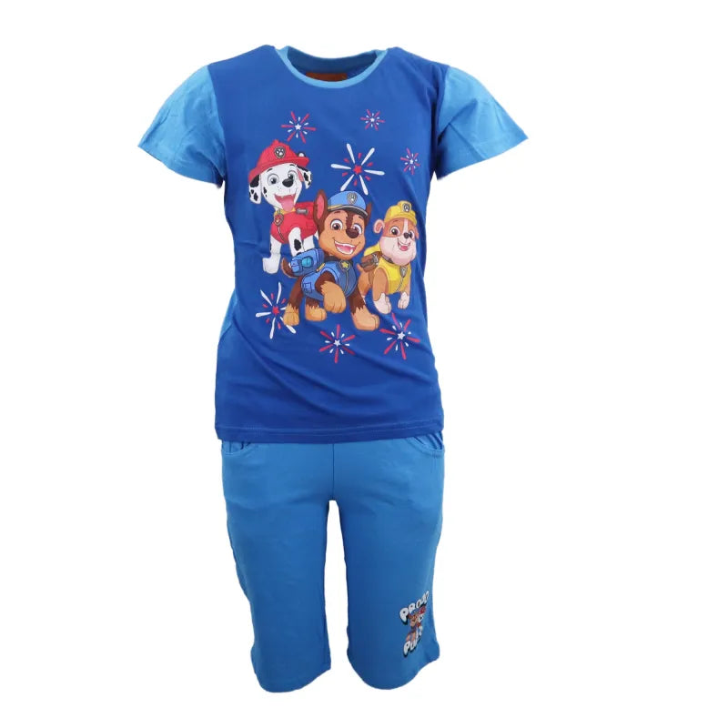 Paw Patrol Chase Rubble Marshall Sommerset Shorts plus T-Shirt - WS-Trend.de 98-128 Blau
