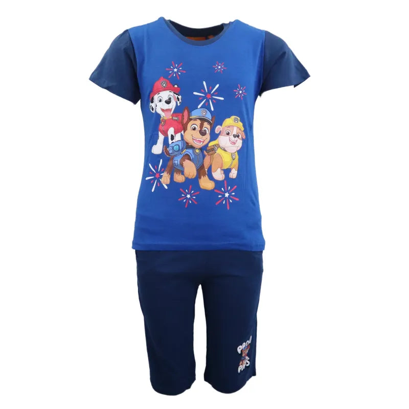 Paw Patrol Chase Rubble Marshall Sommerset Shorts plus T-Shirt - WS-Trend.de 98-128 Blau