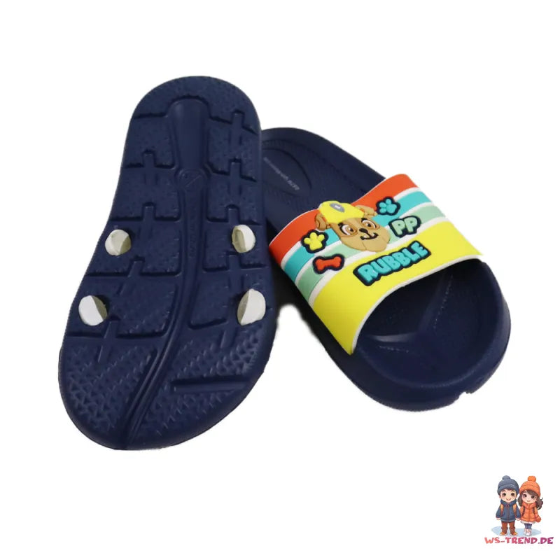 Paw Patrol Chase Rubble - Sandalen Badeschuhe 3D Optik - WS-Trend.de Kinder - Latschen 25 - 32 Marshall