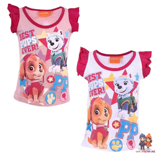 Paw Patrol Everest und Skye T-Shirt Rosa - WS-Trend.de Kinder Weiß für Mädchen 98-128