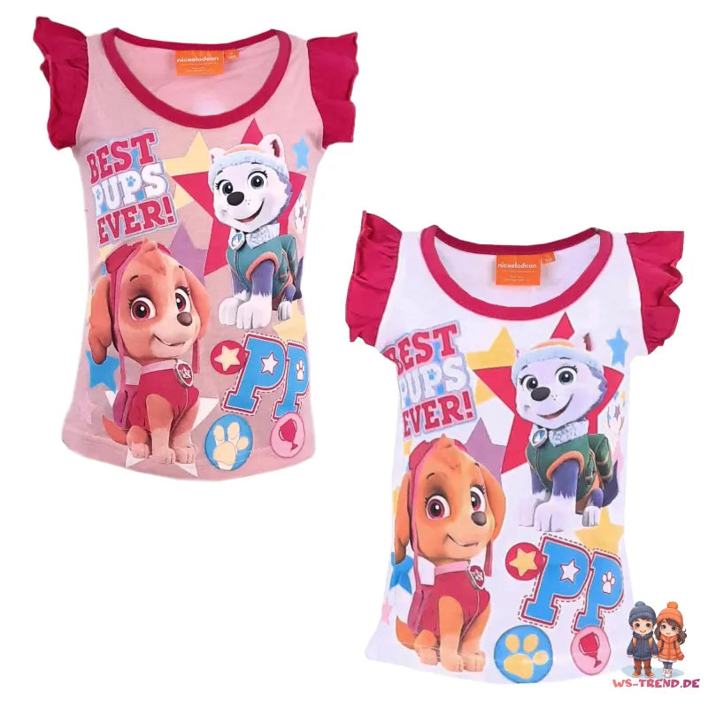 Paw Patrol Everest und Skye T-Shirt Rosa - WS-Trend.de Kinder Weiß für Mädchen 98-128