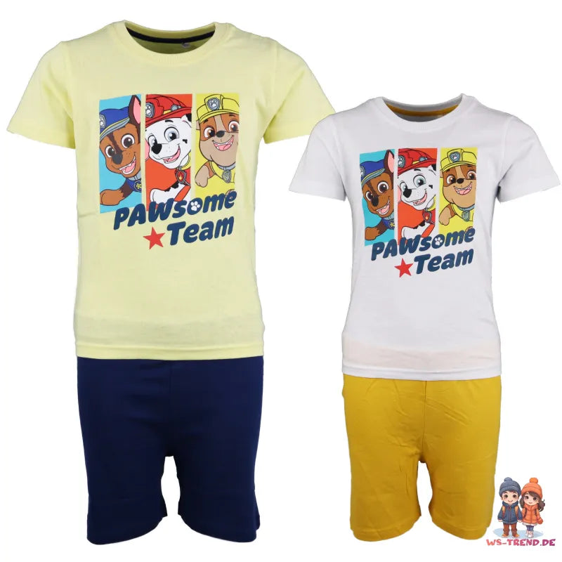 Paw Patrol Jungen Kinder Schlafanzug Pyjama - WS-Trend.de Nachtwäsche 98 - 128 Baumwolle