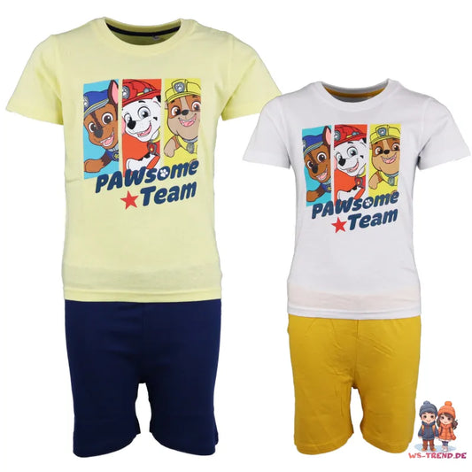 Paw Patrol Jungen Kinder Schlafanzug Pyjama - WS-Trend.de Nachtwäsche 98 - 128 Baumwolle